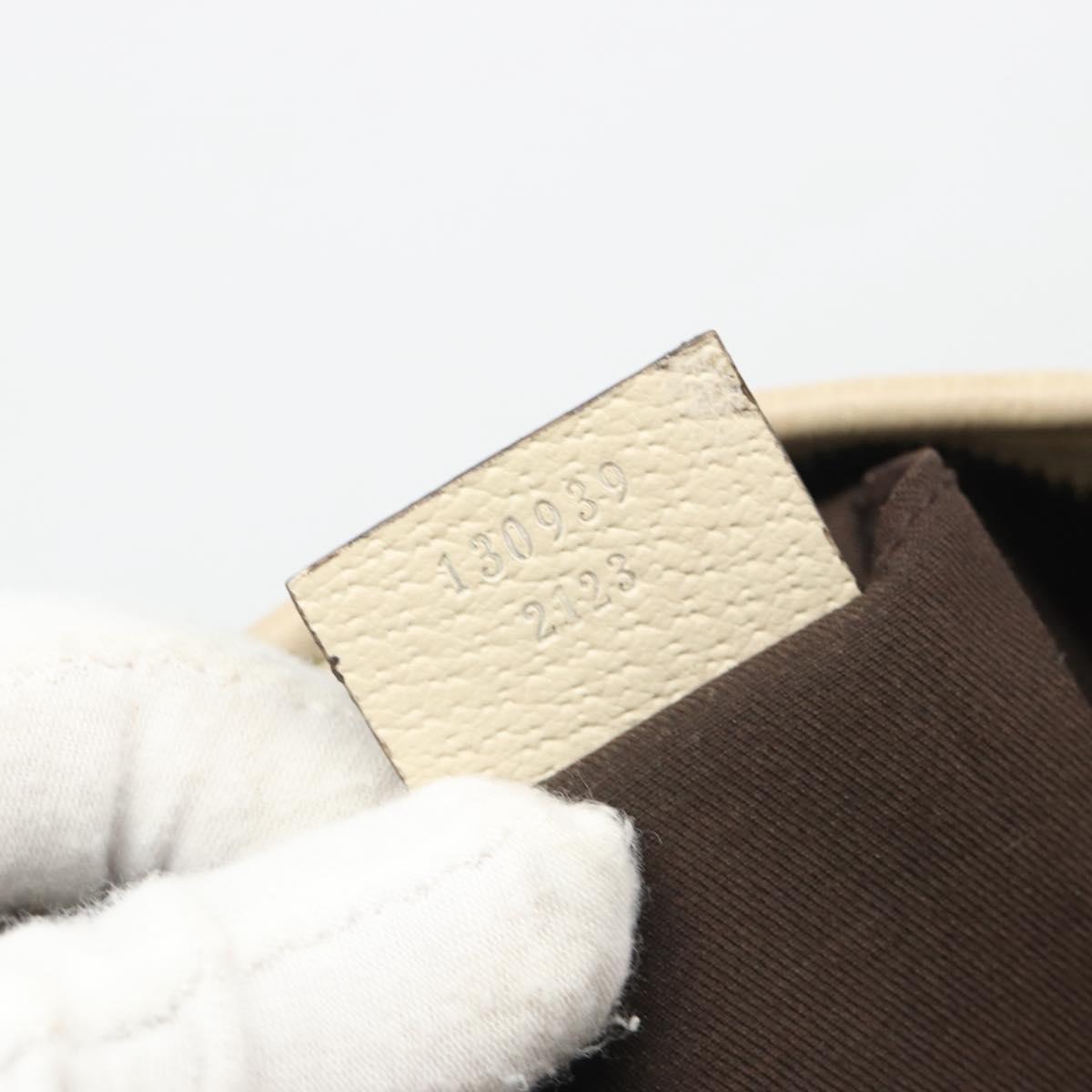 GUCCI GG Canvas Abbey Shoulder Bag Beige Gold 130939 Auth 185801A