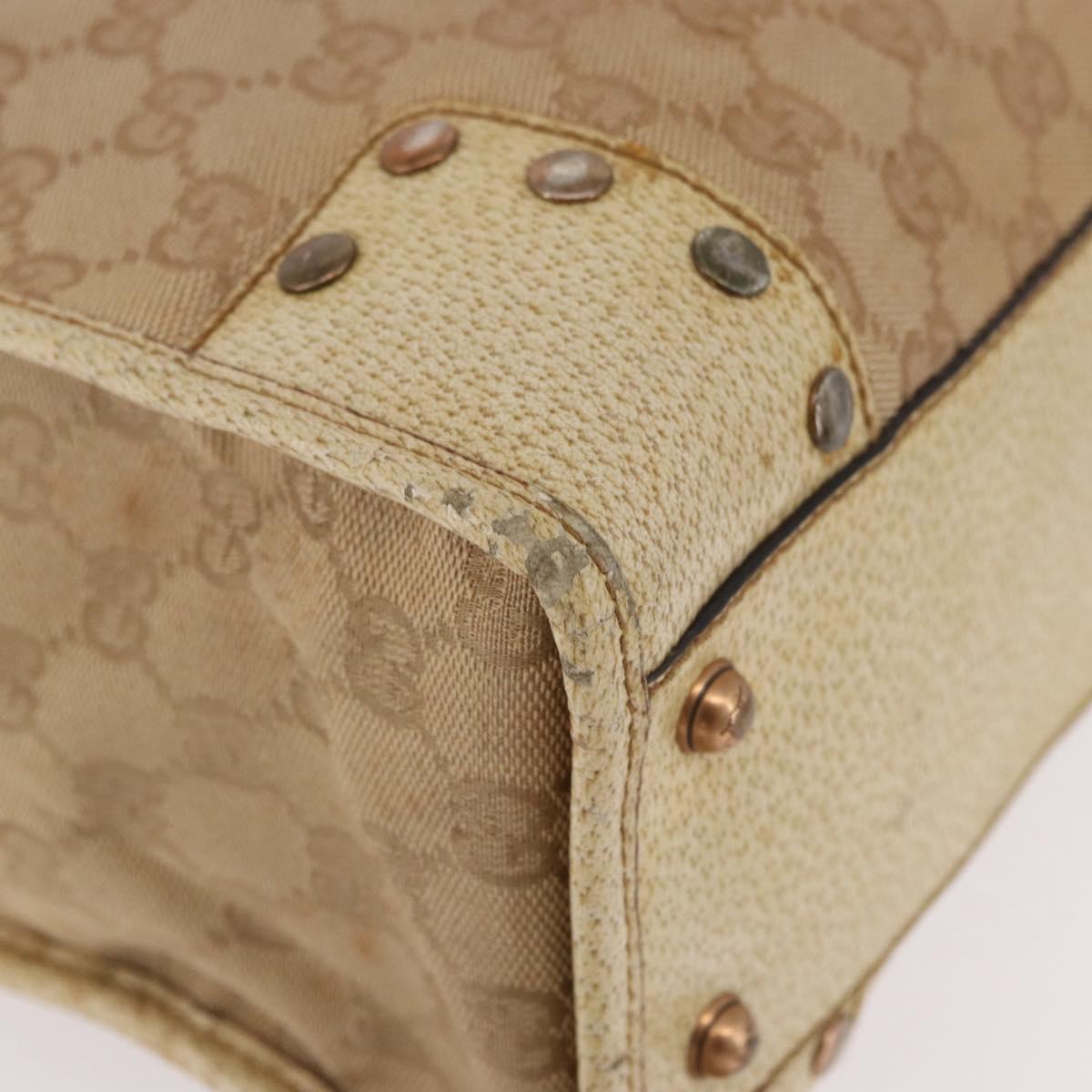 GUCCI GG Canvas Tote Bag Beige 124261 Auth 185806