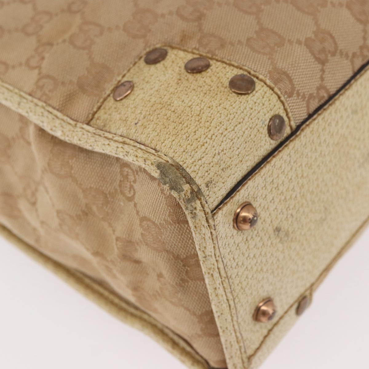 GUCCI GG Canvas Tote Bag Beige 124261 Auth 185806