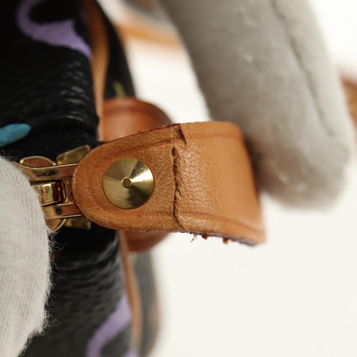 LOUIS VUITTON Monogram Multicolor Mini Speedy Bag Black M92644 Auth 185809SAM