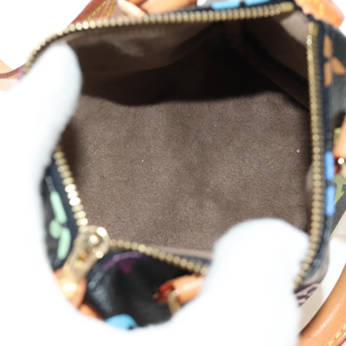 LOUIS VUITTON Monogram Multicolor Mini Speedy Bag Black M92644 Auth 185809SAM
