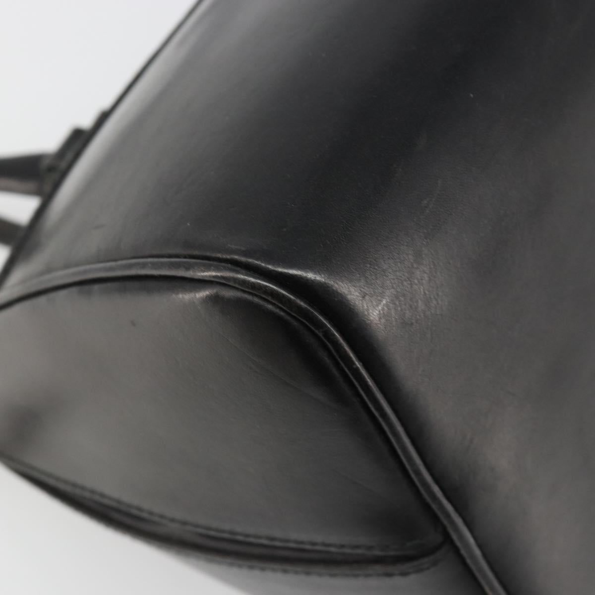 Miu Miu Hand Bag Leather Black Auth 185814A
