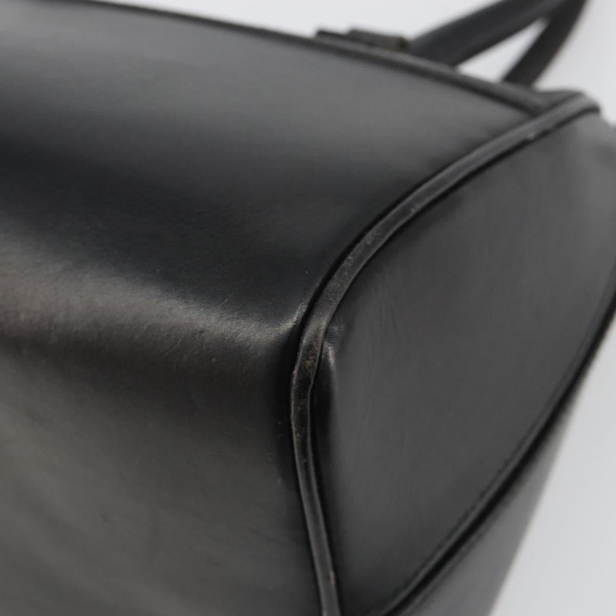 Miu Miu Hand Bag Leather Black Auth 185814A