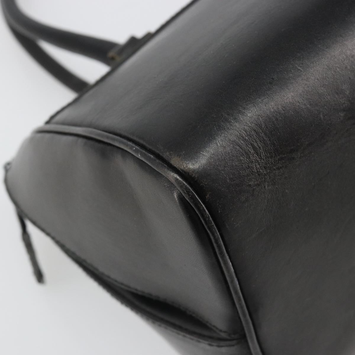 Miu Miu Hand Bag Leather Black Auth 185814A