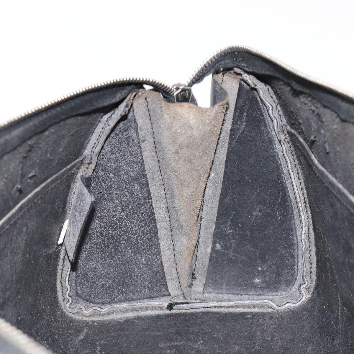 Miu Miu Hand Bag Leather Black Auth 185814A