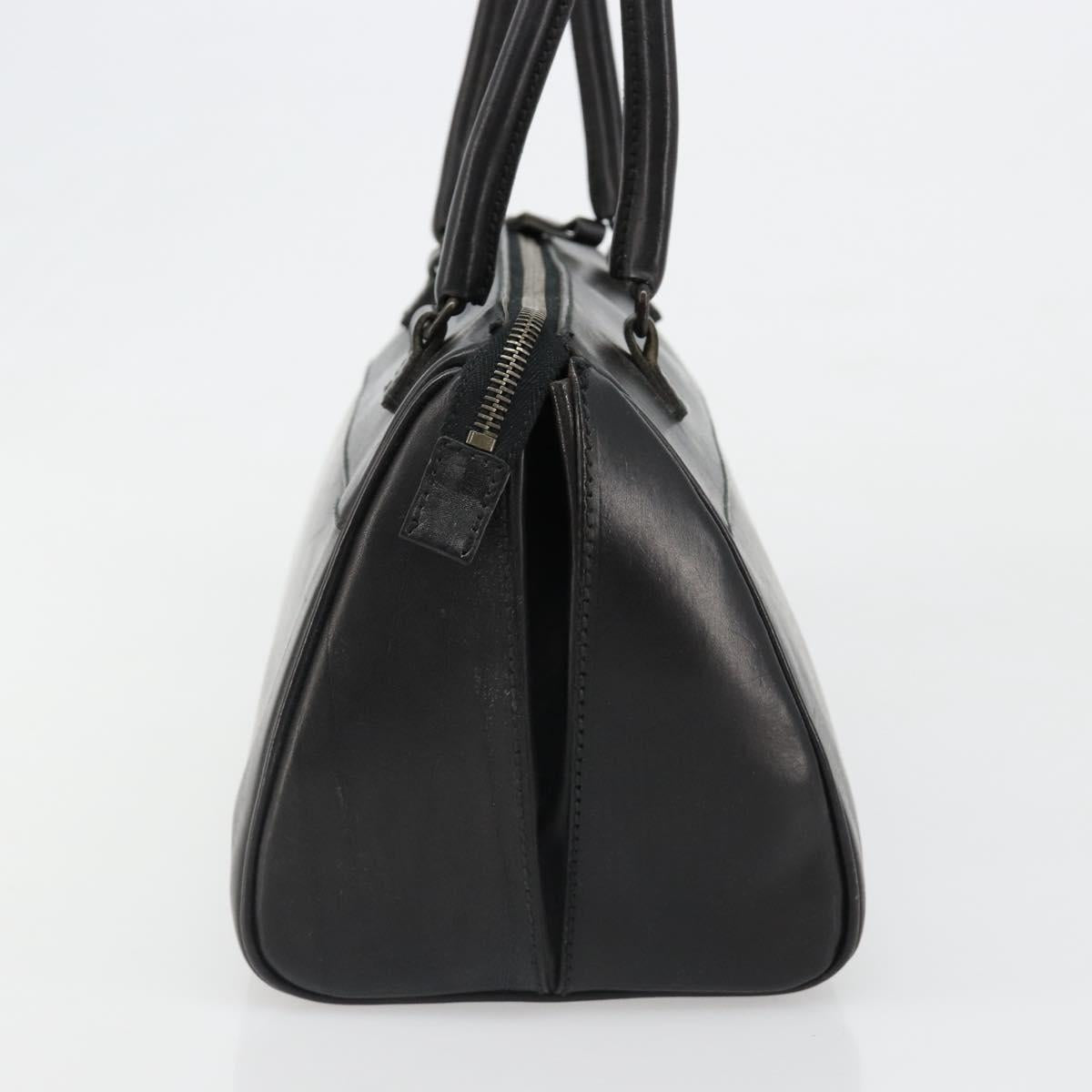 Miu Miu Hand Bag Leather Black Auth 185814A