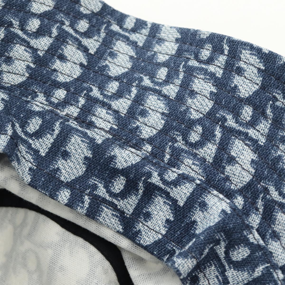 Christian Dior Trotter Canvas Bucket Hat 58 Blue Auth 185817M