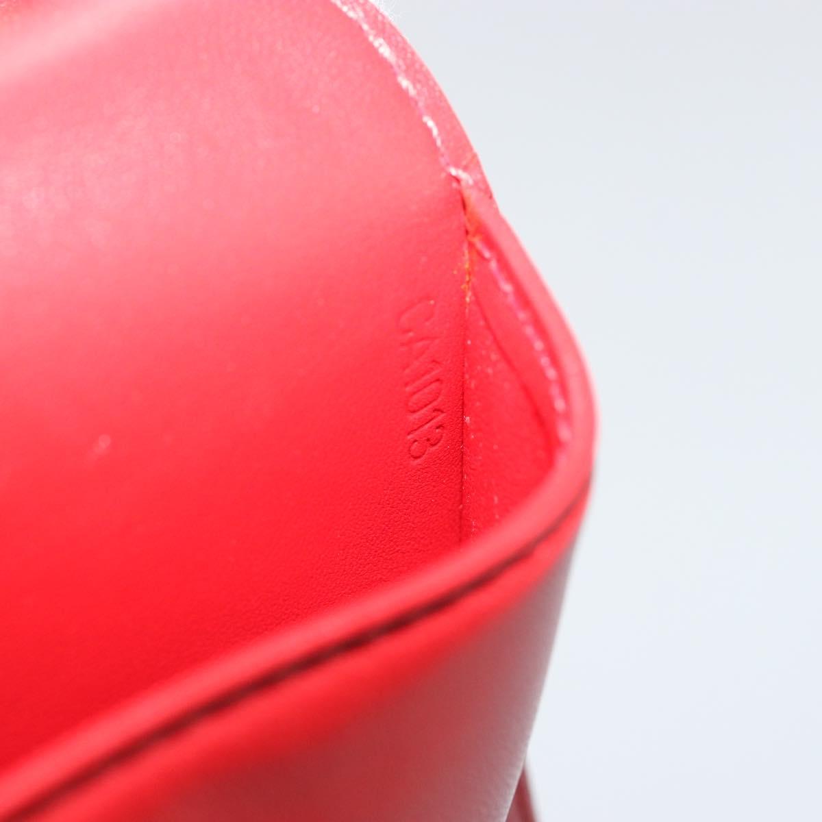 LOUIS VUITTON Vernis Agenda PM Day Planner Cover Red R21016 Auth 185818A