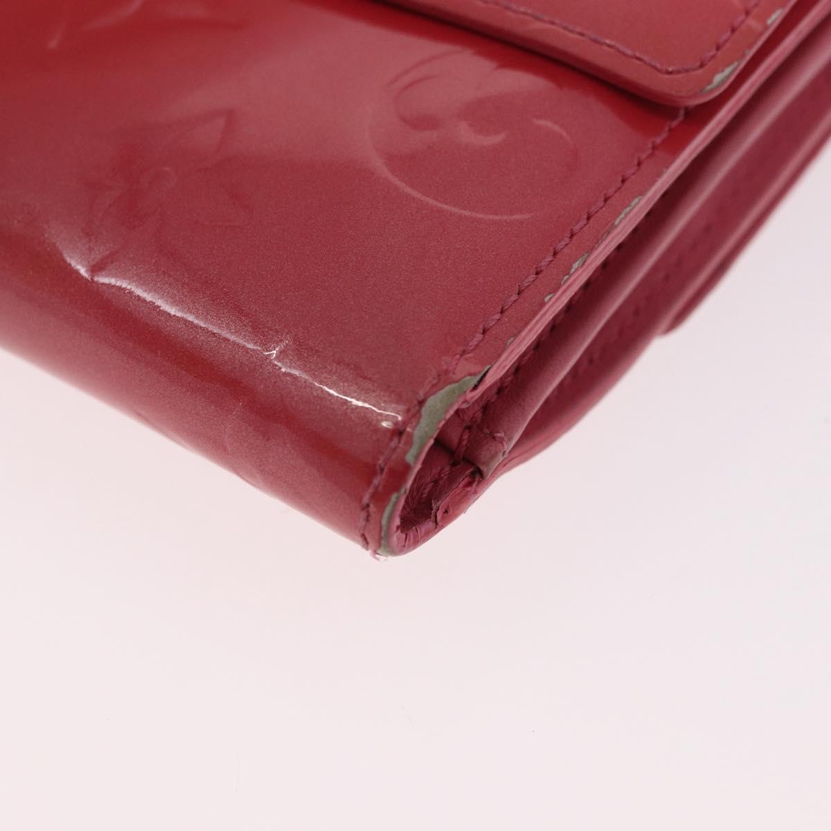 LOUIS VUITTON Vernis Porte Monnaie Bier Cartes Crdit Wallet M9139F Auth 185819