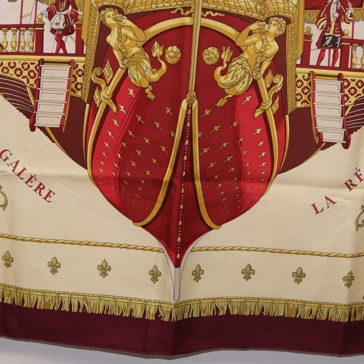 HERMES Carre 90 Scarf ""VUE DU CARROSSE DE LA GALERE LA REALE"" Silk Auth 185841