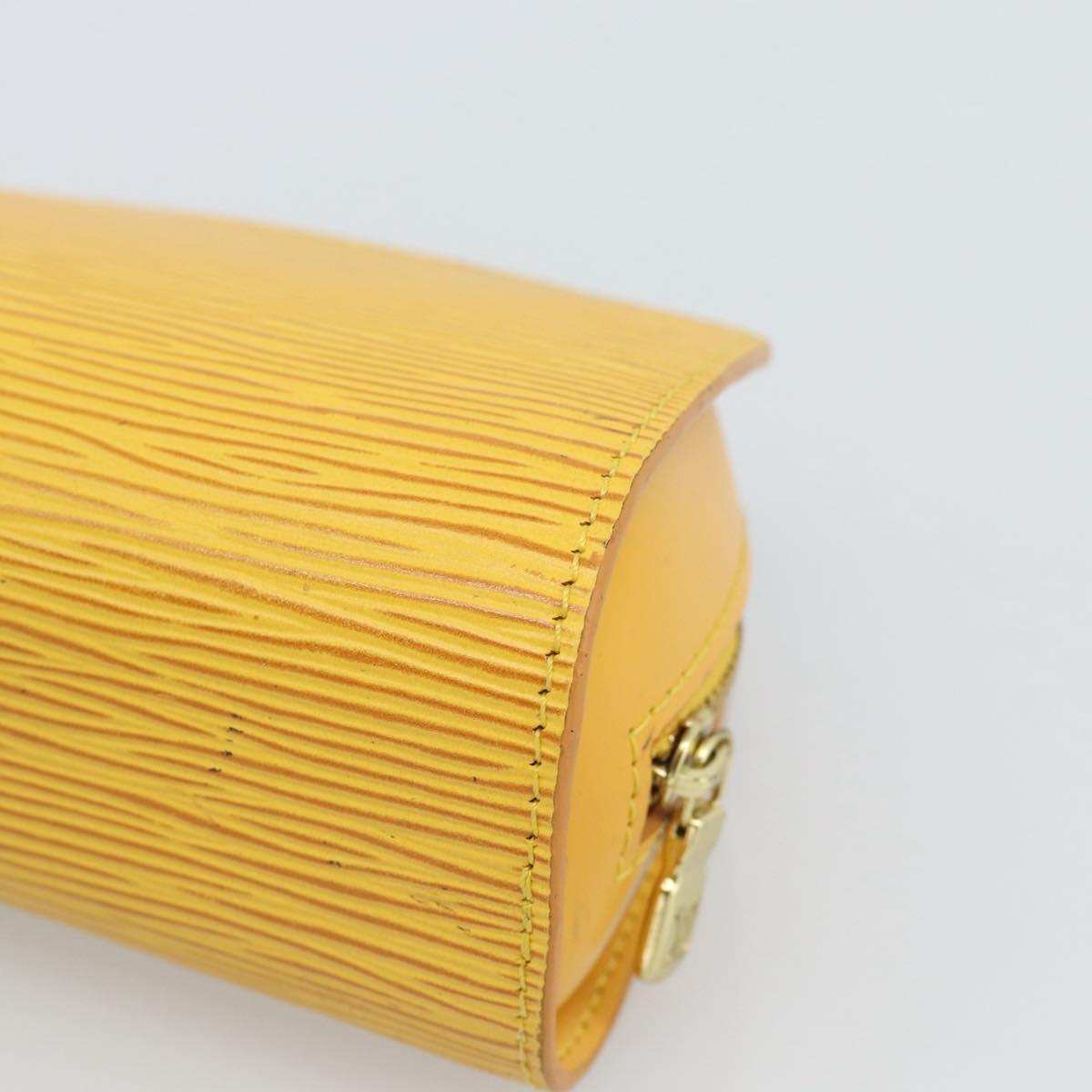 LOUIS VUITTON Epi Dauphine PM Pouch Yellow M48449 LV Auth 185864