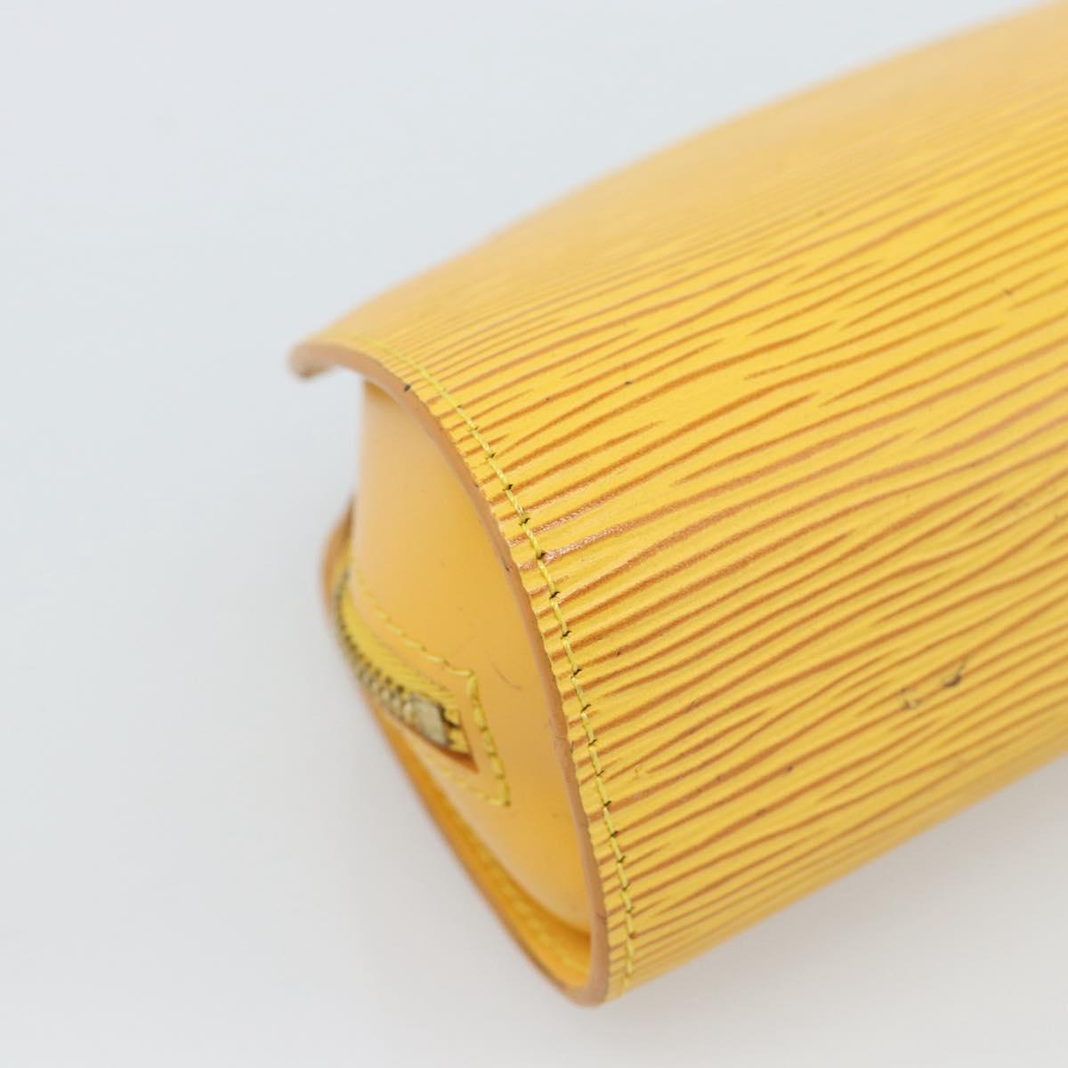 LOUIS VUITTON Epi Dauphine PM Pouch Yellow M48449 LV Auth 185864