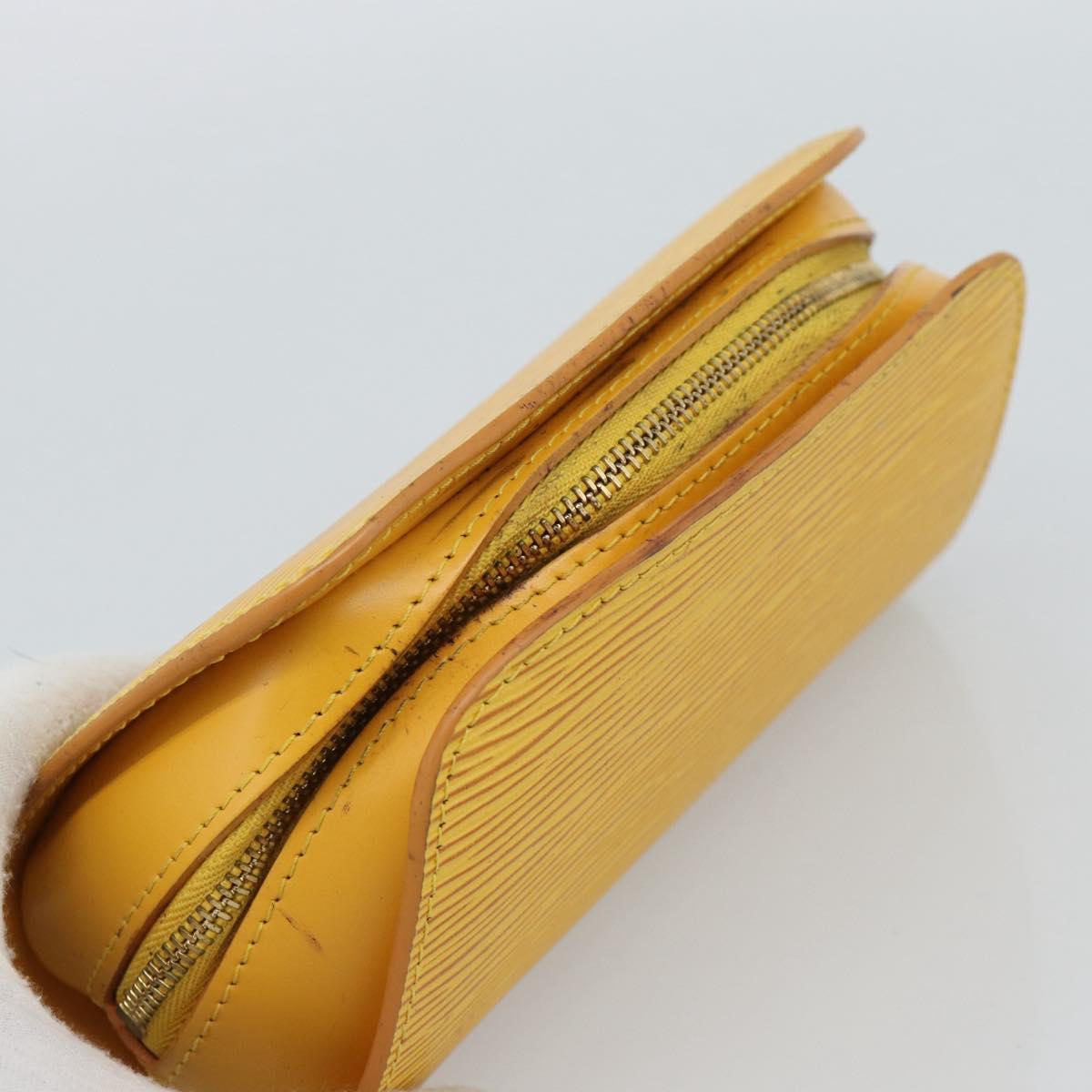 LOUIS VUITTON Epi Dauphine PM Pouch Yellow M48449 LV Auth 185864
