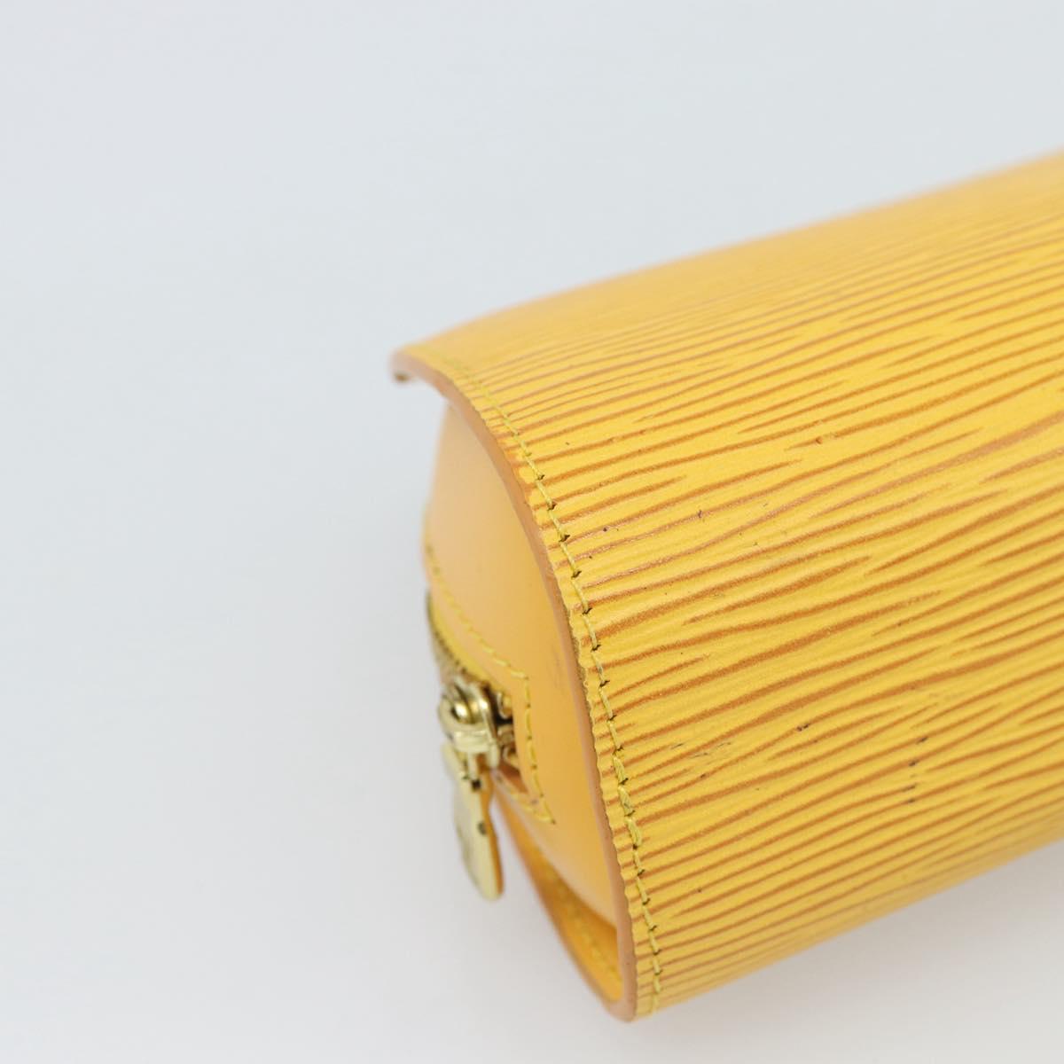 LOUIS VUITTON Epi Dauphine PM Pouch Yellow M48449 LV Auth 185864