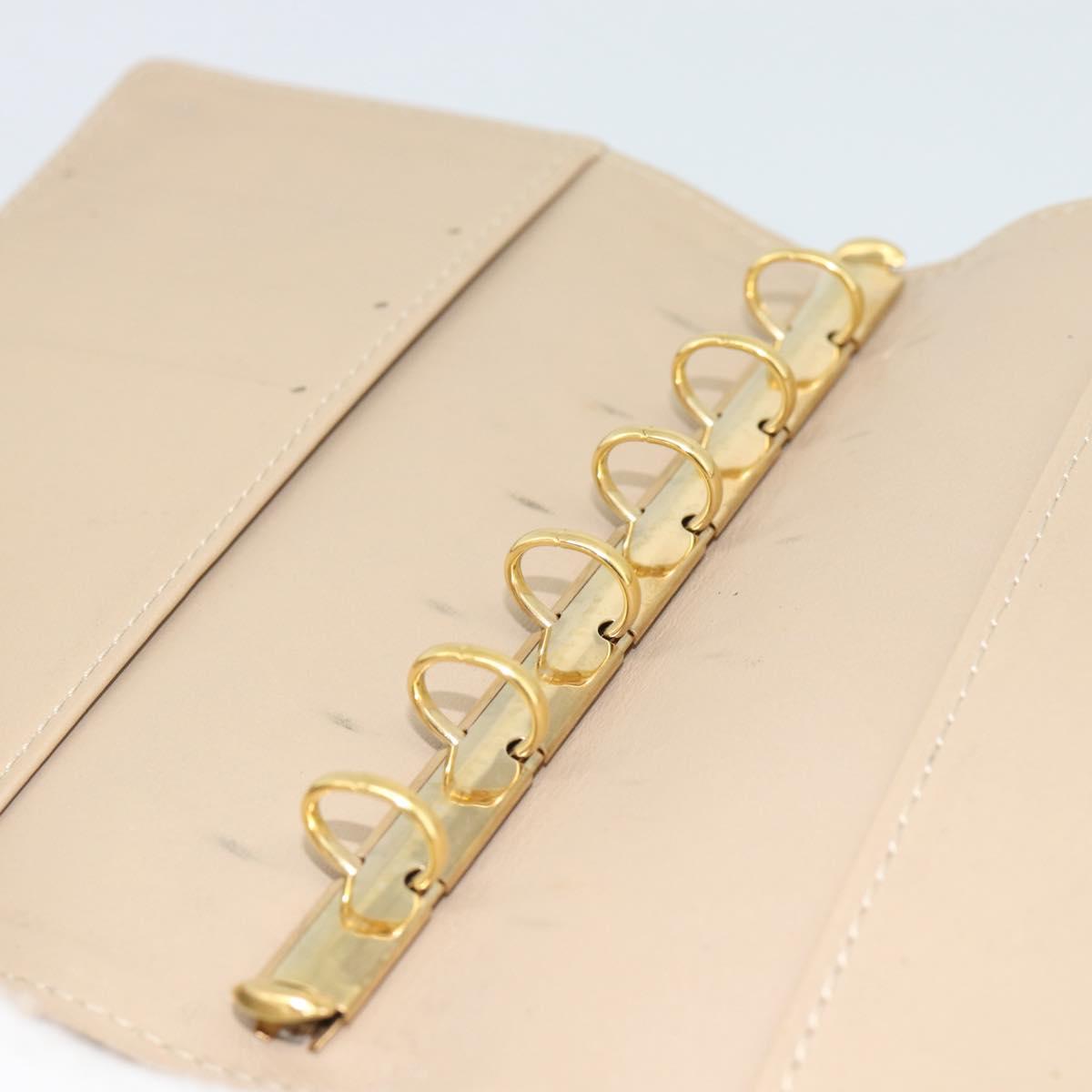 LOUIS VUITTON Monogram Vernis Agenda PM Planner Cover Beige R21001 Auth 185865