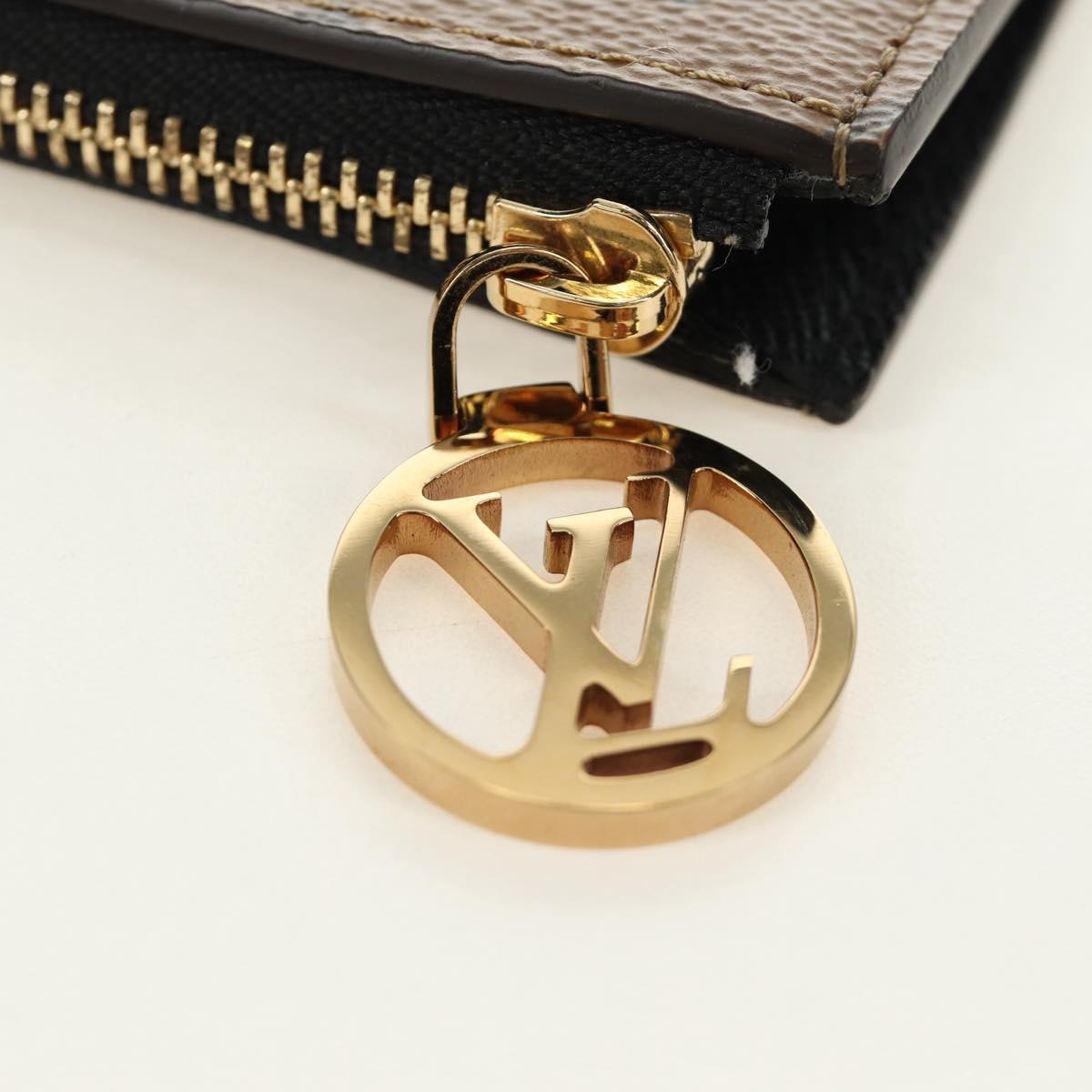 LOUIS VUITTON Monogram Reverse Porte Cartes Romy Coin Purse M81912 Auth 185868M