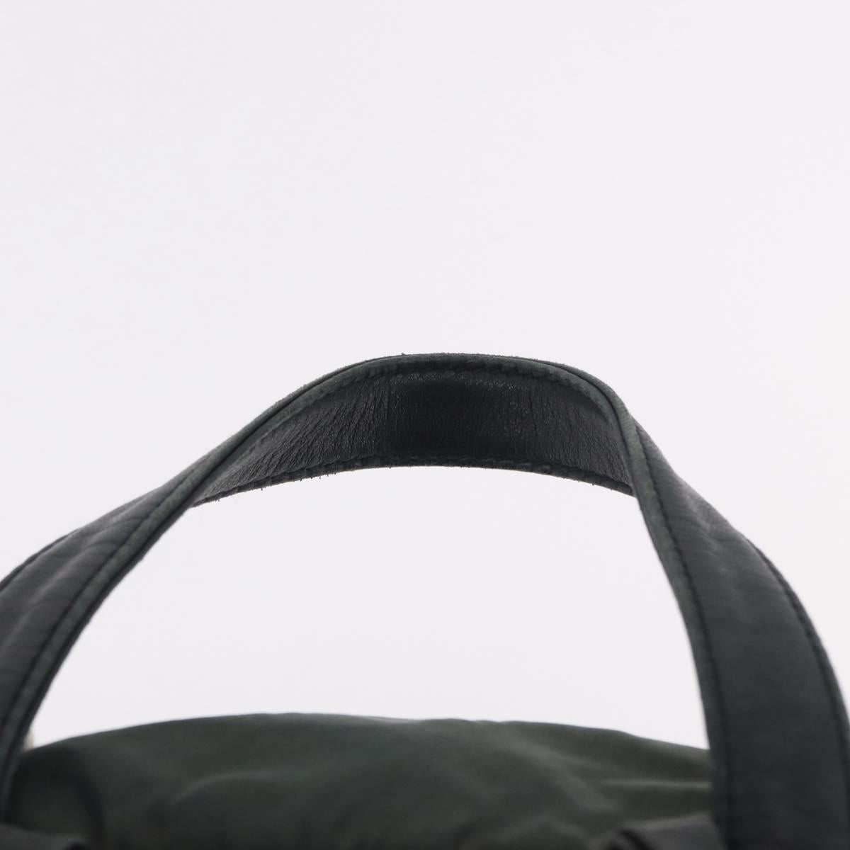 PRADA Chain Shoulder Backpack Nylon Green Silver Auth 185902A