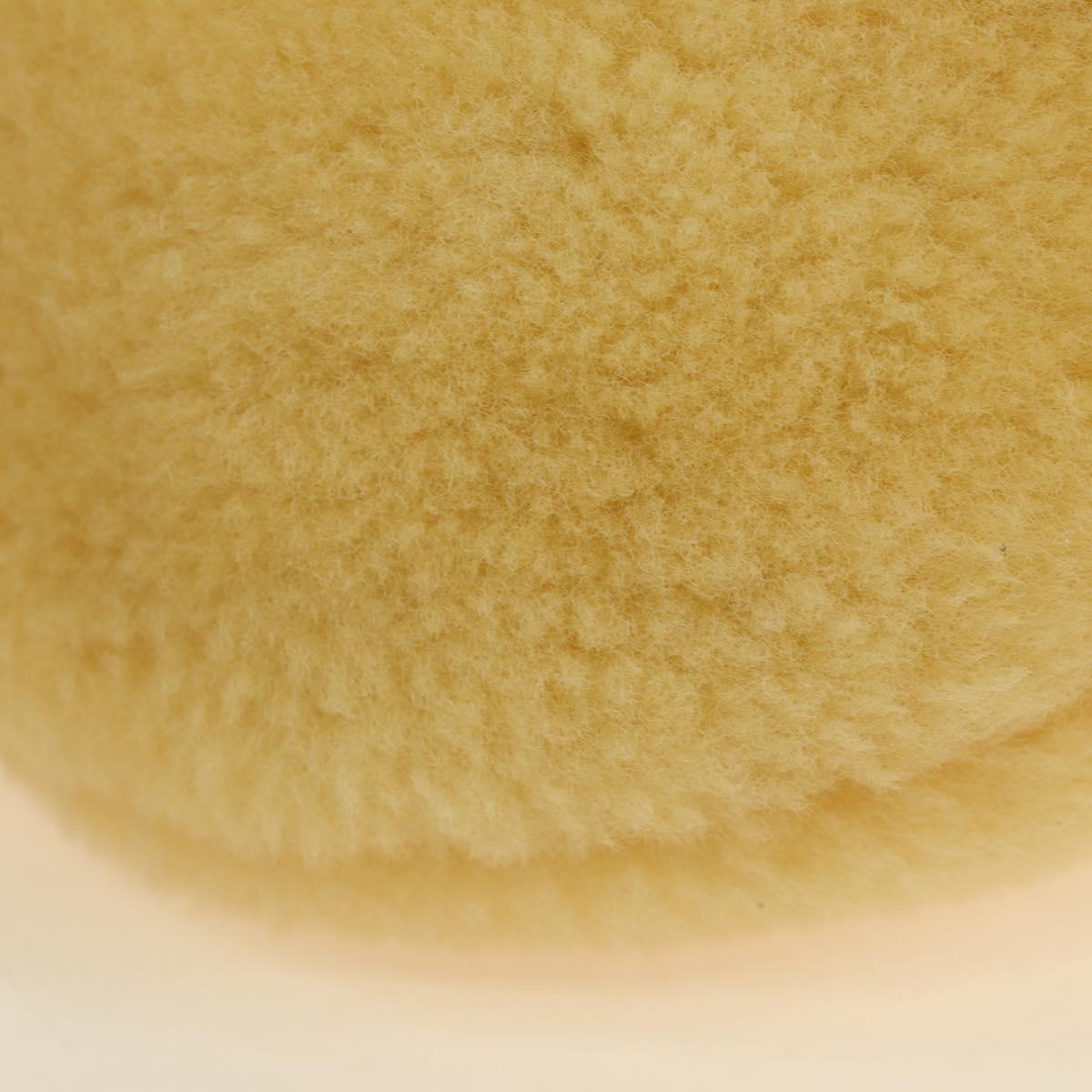 BOTTEGAVENETA Hand Pouch Fur Yellow Gold Auth 185930SM