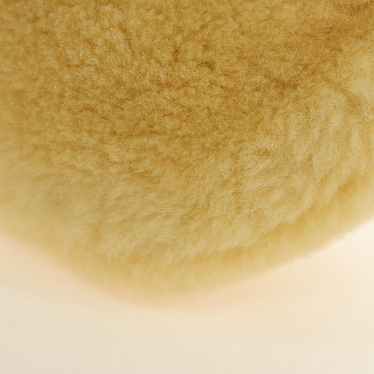 BOTTEGAVENETA Hand Pouch Fur Yellow Gold Auth 185930SM