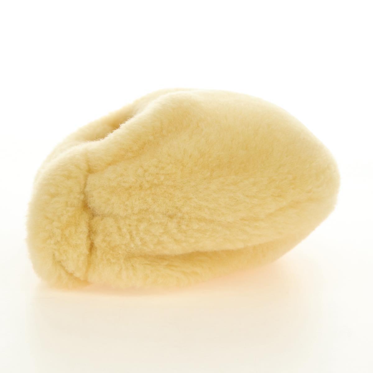 BOTTEGAVENETA Hand Pouch Fur Yellow Gold Auth 185930SM