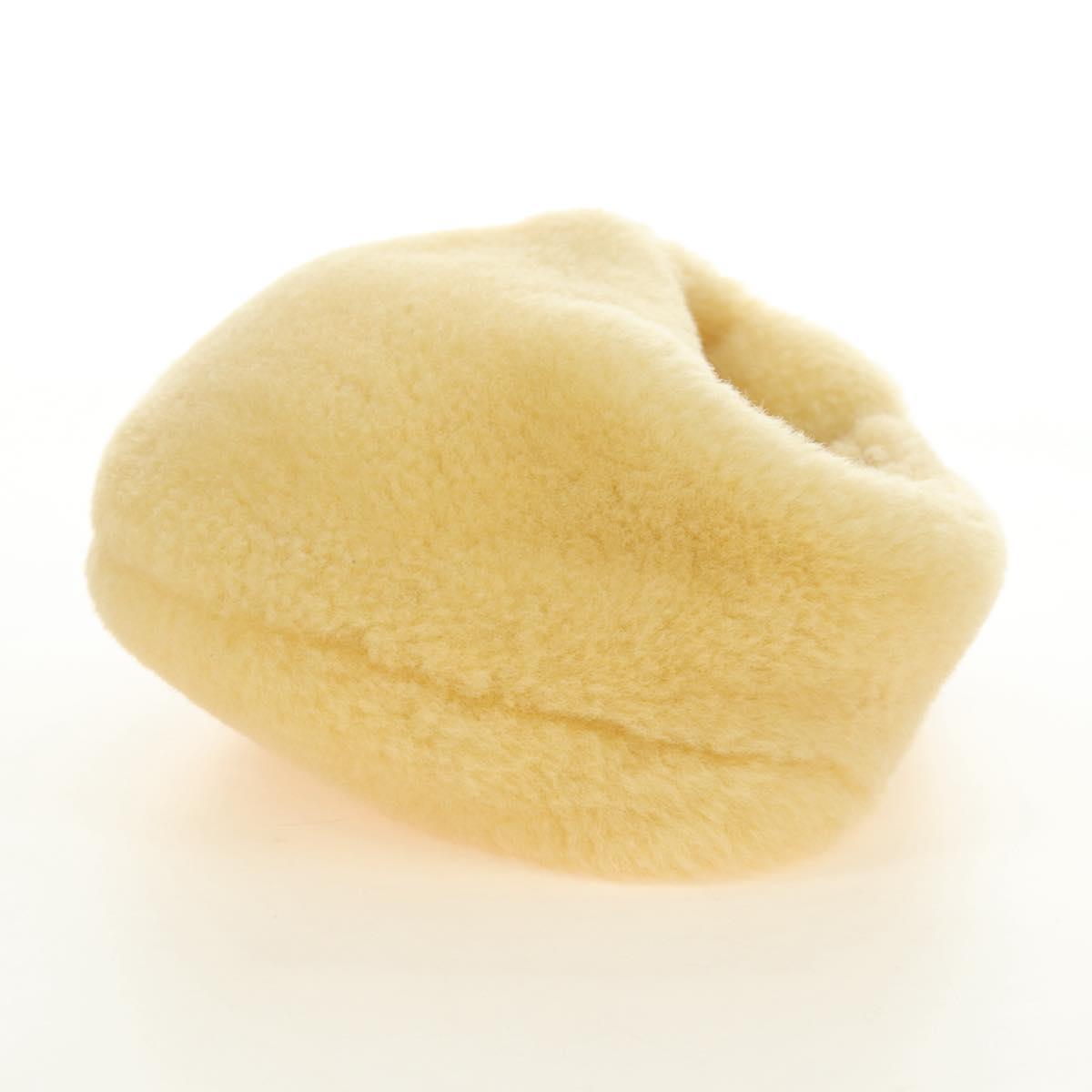 BOTTEGAVENETA Hand Pouch Fur Yellow Gold Auth 185930SM