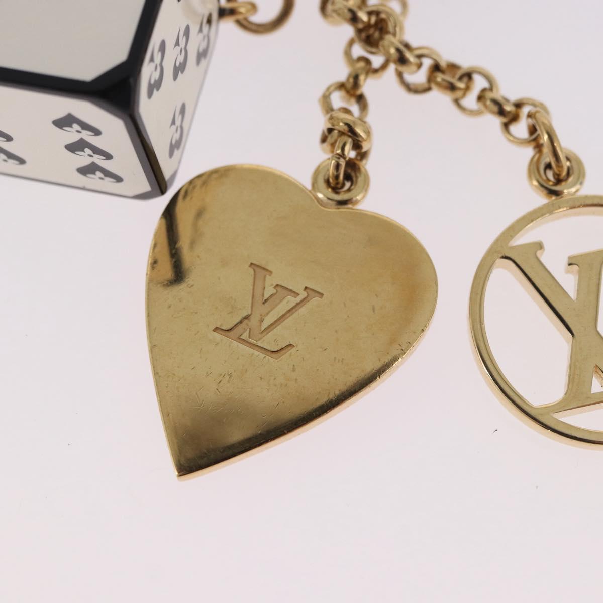 LOUIS VUITTON Metal Porte Cles Game On Key Holder White MP2913 LV Auth 185933M