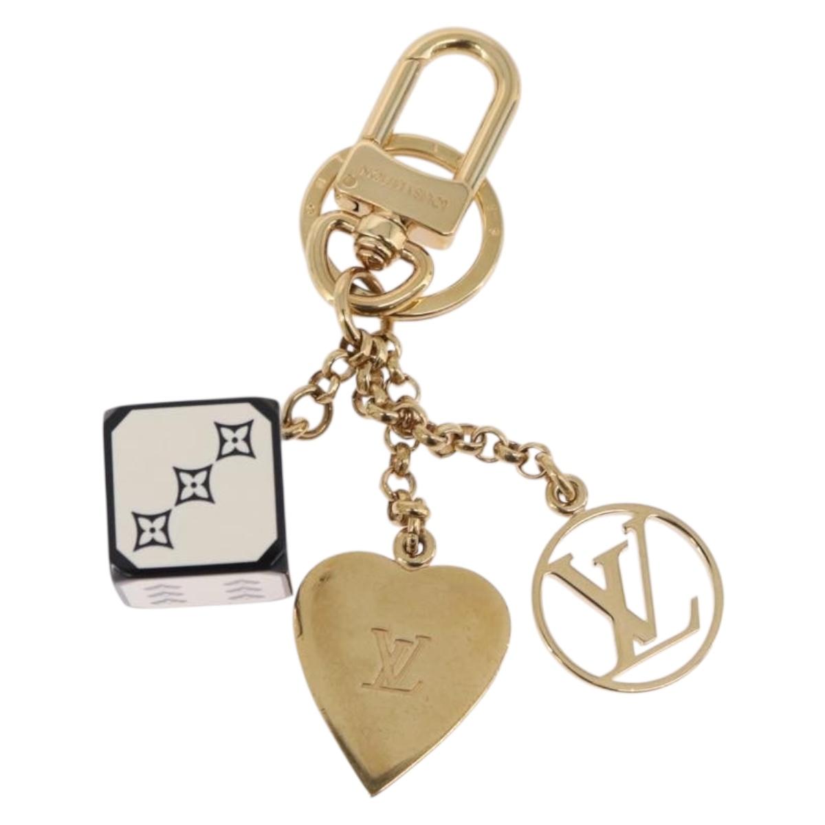 LOUIS VUITTON Metal Porte Cles Game On Key Holder White MP2913 LV Auth 185933M