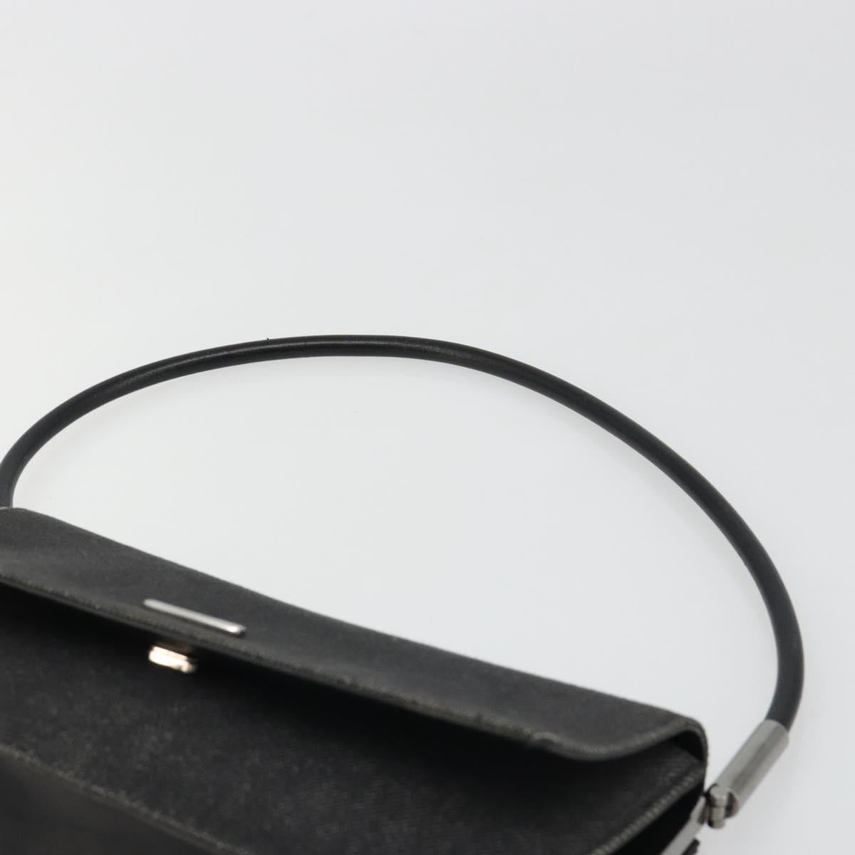 GUCCI Accessory Pouch Denim Black Silver 01235 Auth 185948A