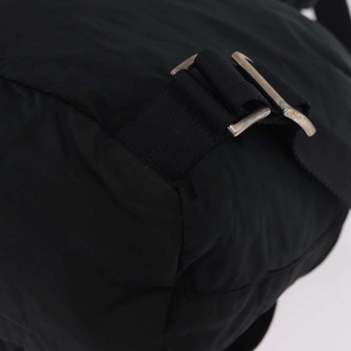 PRADA Backpack Nylon Black Silver Auth 185957