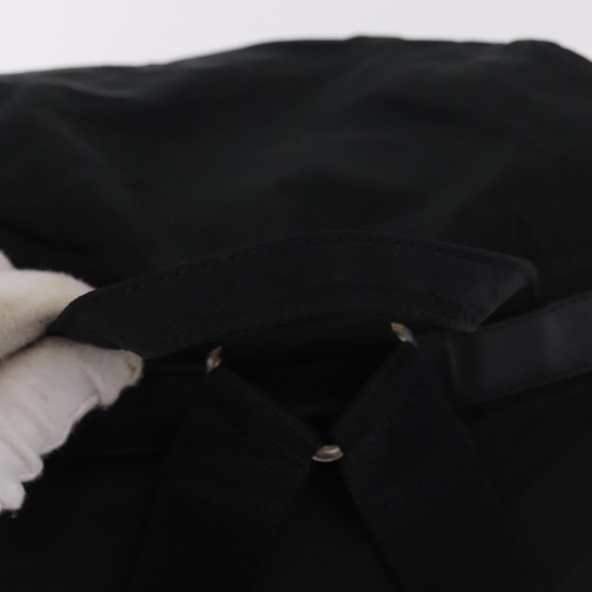PRADA Backpack Nylon Black Silver Auth 185957