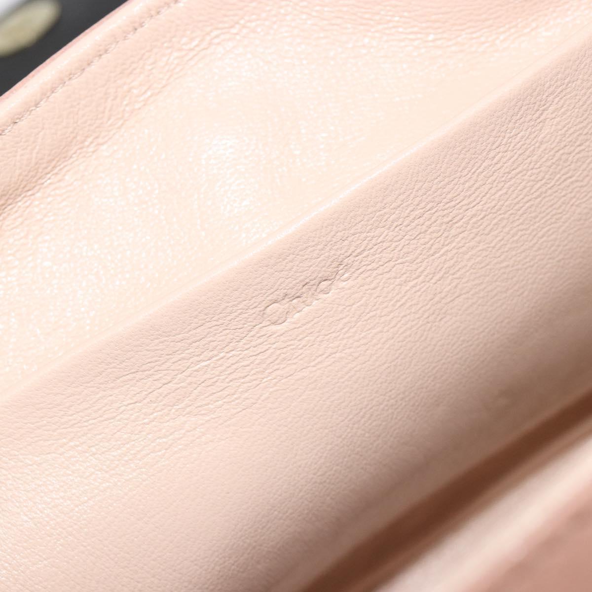 Chloe Chain June Shoulder Bag Leather Pink Gold Auth 185958A