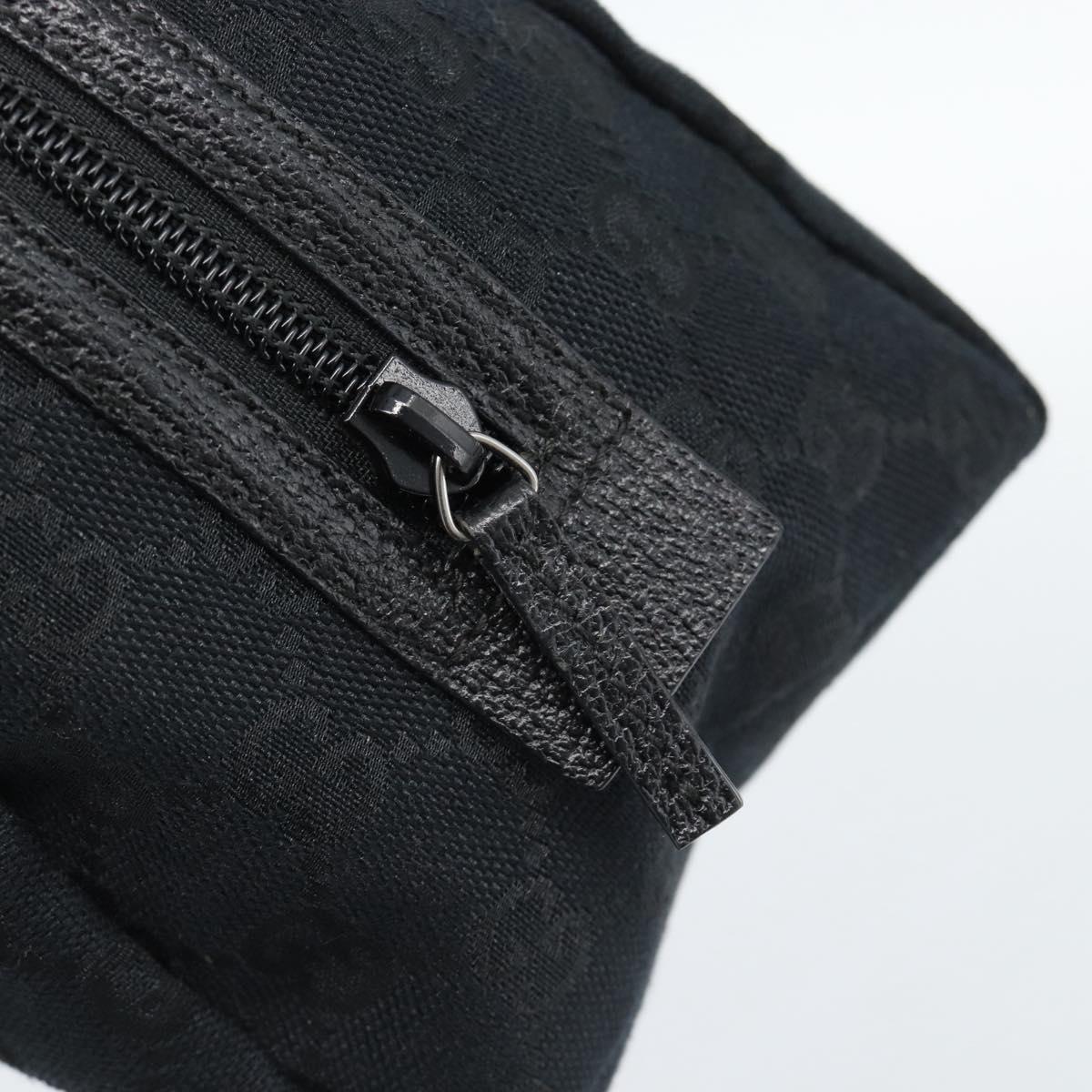 GUCCI GG Canvas Hand Bag Black 124542 Auth 185964A