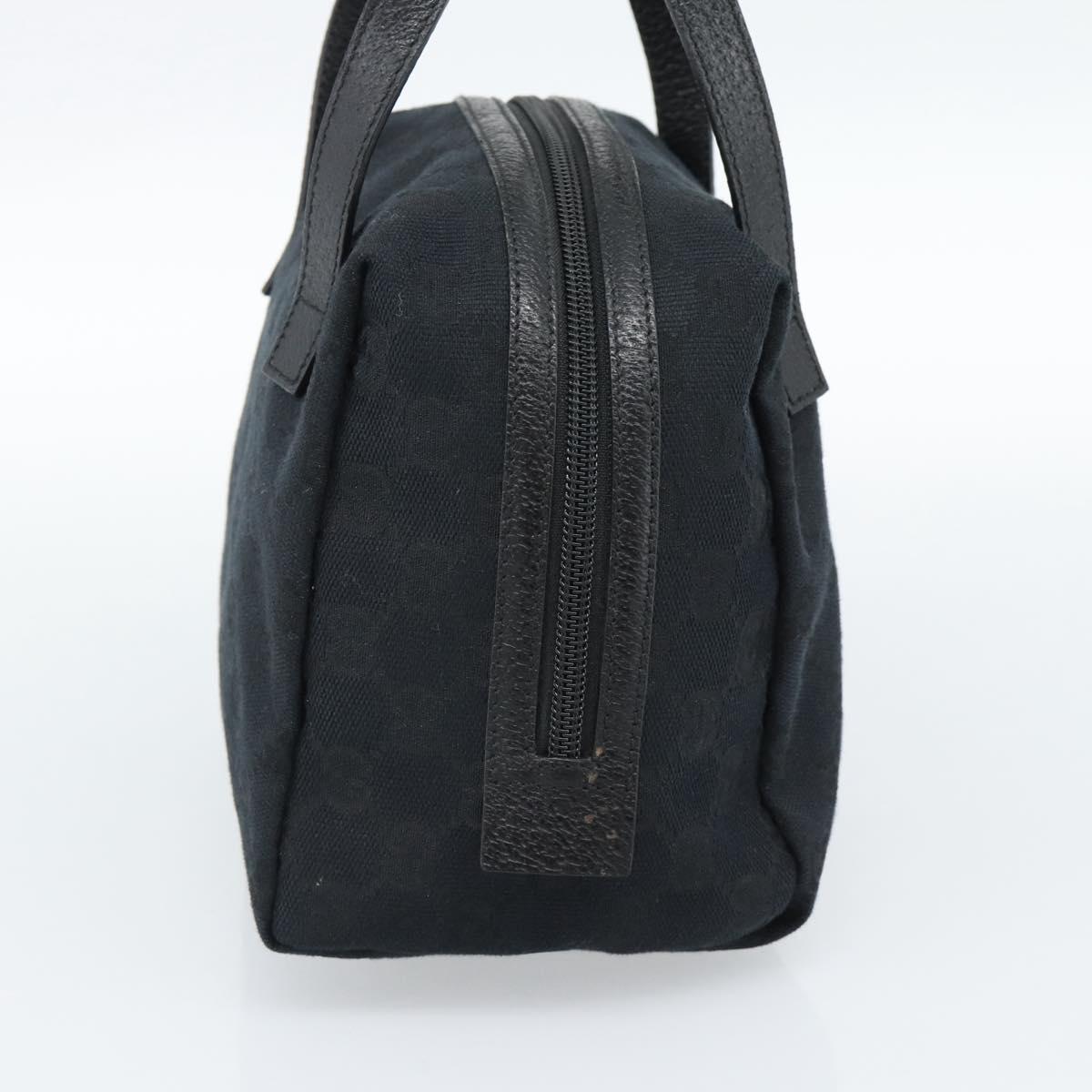 GUCCI GG Canvas Hand Bag Black 124542 Auth 185964A