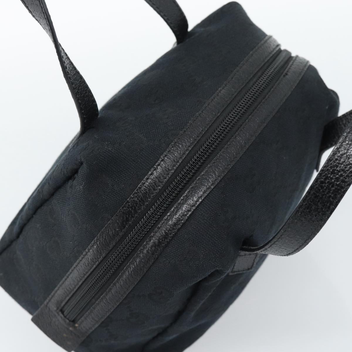 GUCCI GG Canvas Hand Bag Black 124542 Auth 185964A