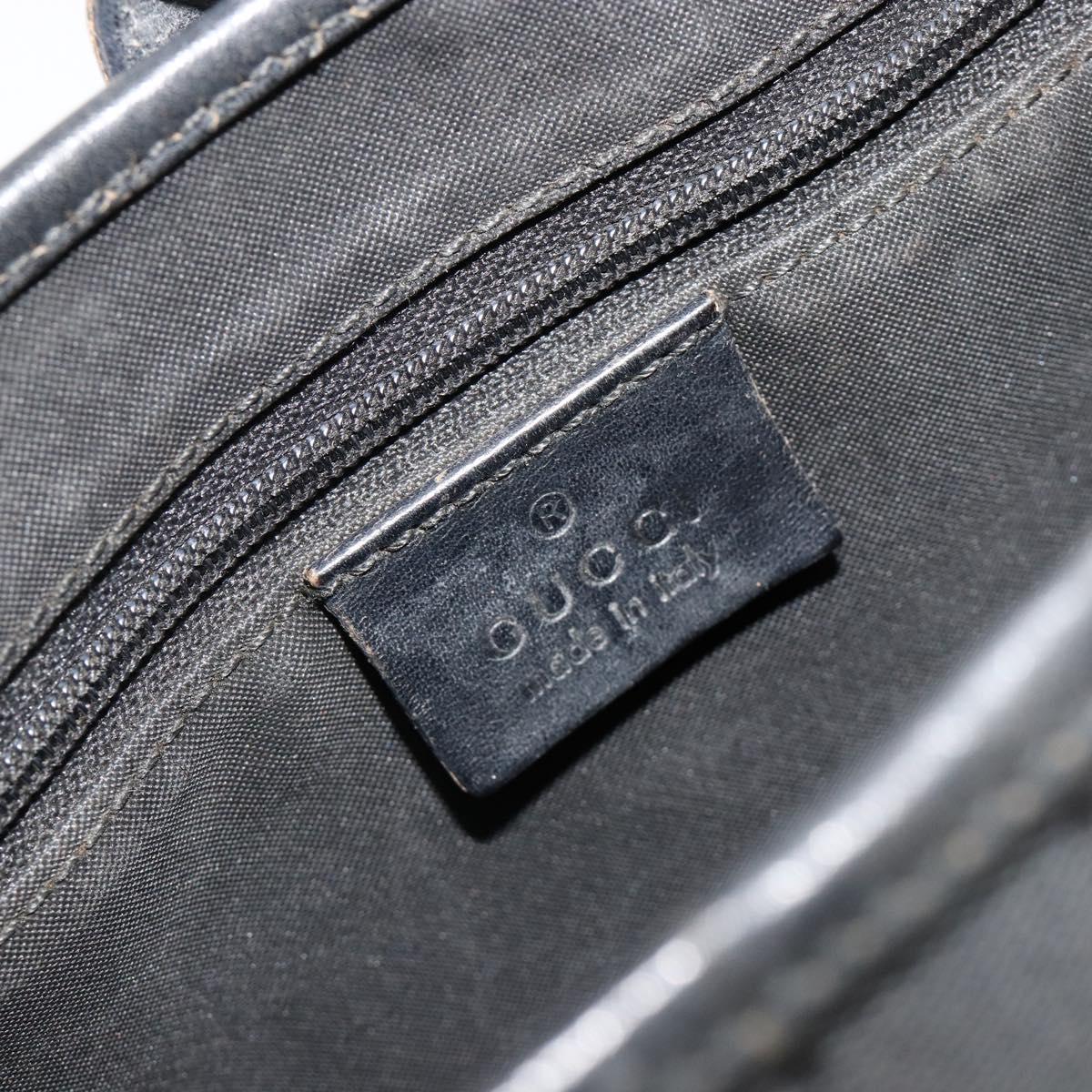 GUCCI GG Canvas Jackie Shoulder Bag Black Silver 001 3306 Auth 185970