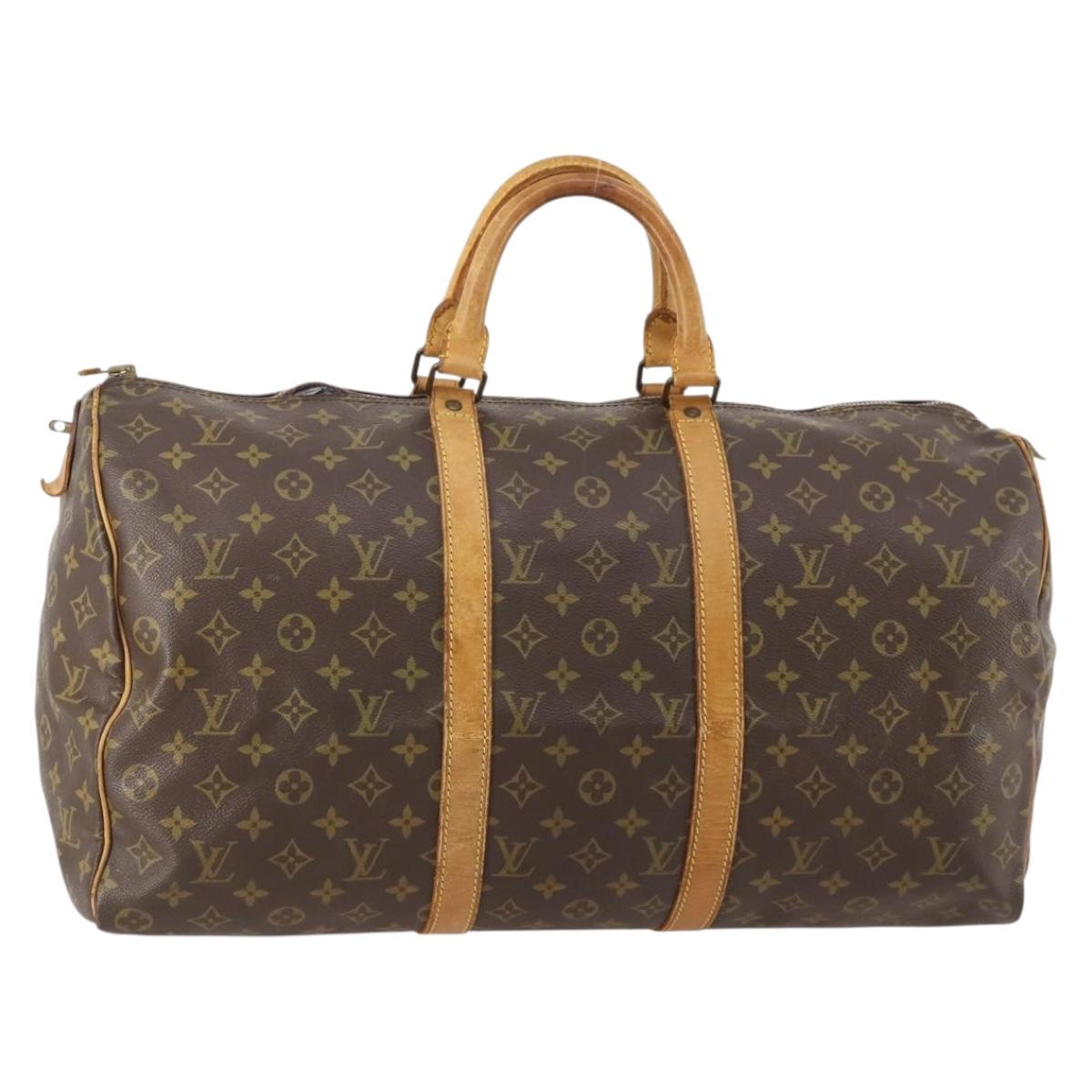 LOUIS VUITTON Monogram Keepall 50 Boston Bag M41426 LV Auth 185977