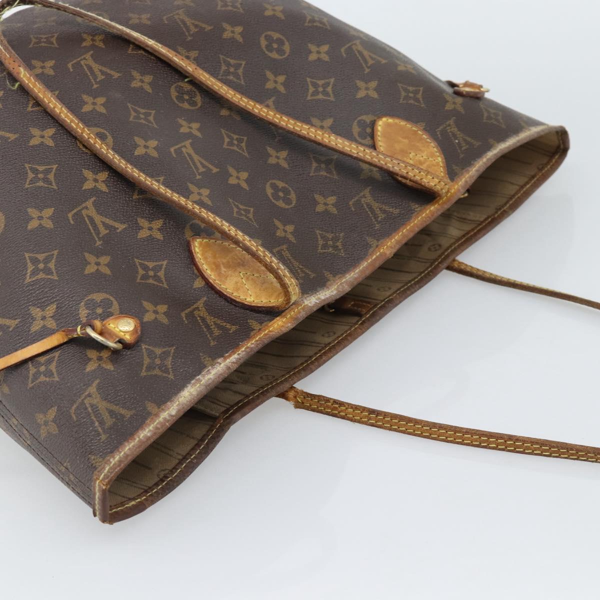 LOUIS VUITTON Monogram Neverfull MM Tote Bag M40156 LV Auth 185982