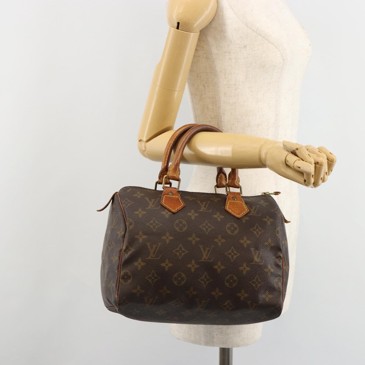 LOUIS VUITTON Monogram Speedy 25 Hand Bag M41528 LV Auth 185988