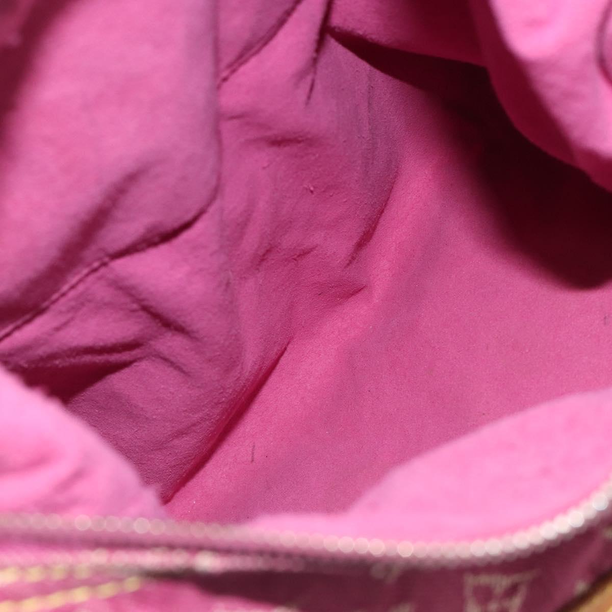 LOUIS VUITTON Monogram Denim Buggy GM Shoulder Bag Fuchsia M95210 LV Auth 186001