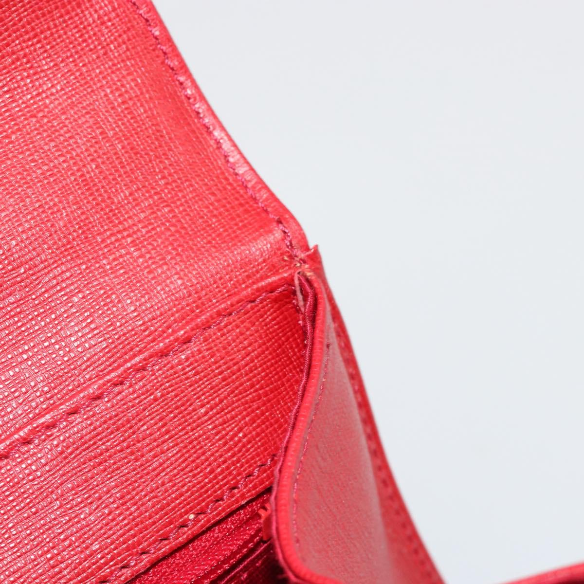 GIVENCHY Hand Bag Leather Red Gold Auth 186008