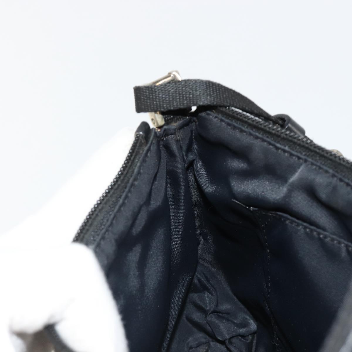 Christian Dior Trotter Canvas Accessory Pouch Navy Silver Auth 186012