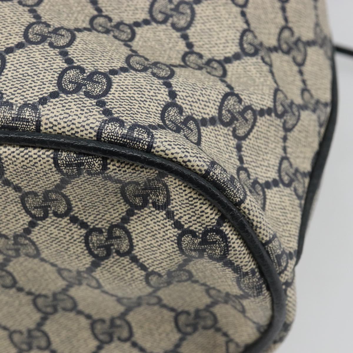 GUCCI GG Supreme Shoulder Bag PVC Navy Gold 001 093 0791 Auth 186017
