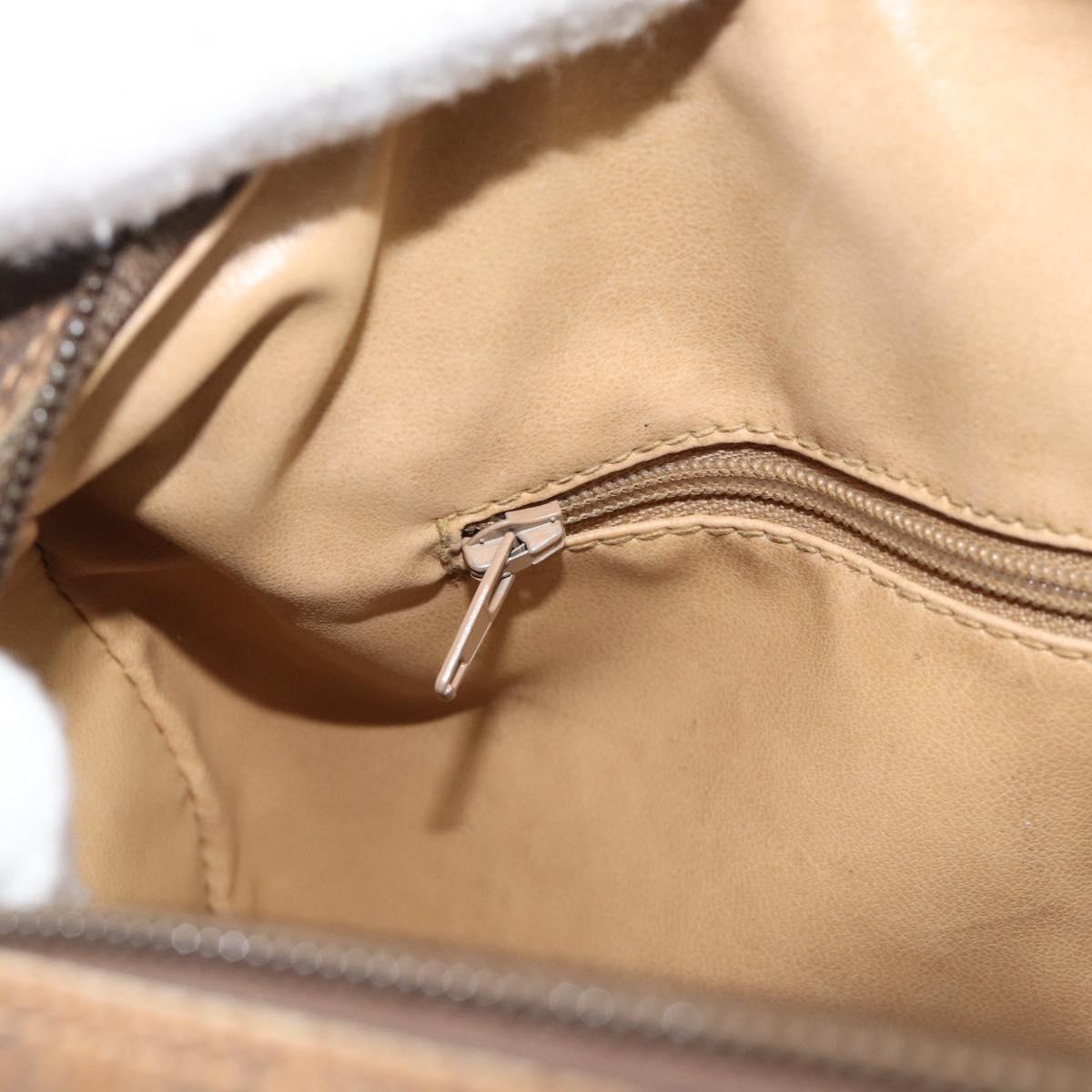 GUCCI GG Supreme Web Sherry Line Bag PVC Beige Silver 002 115 6697 Auth 186022