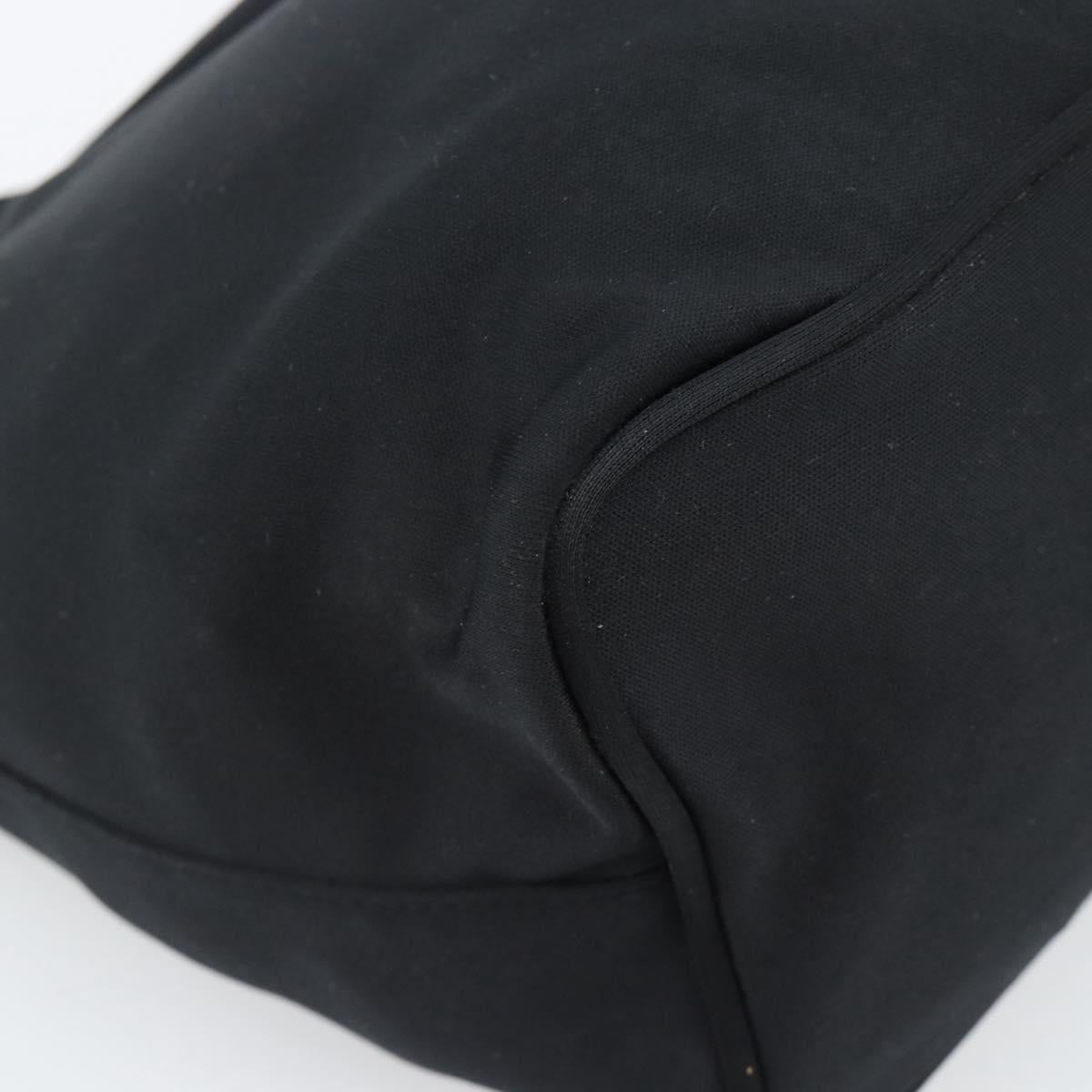 FENDI Hand Pouch Cotton jersey Black Silver Auth 186024A