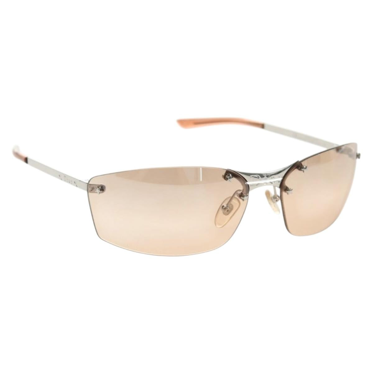 Christian Dior Sunglasses metal Beige Auth 186029M