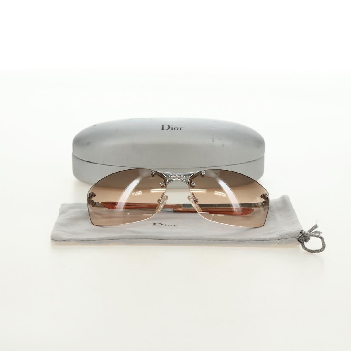 Christian Dior Sunglasses metal Beige Auth 186029M