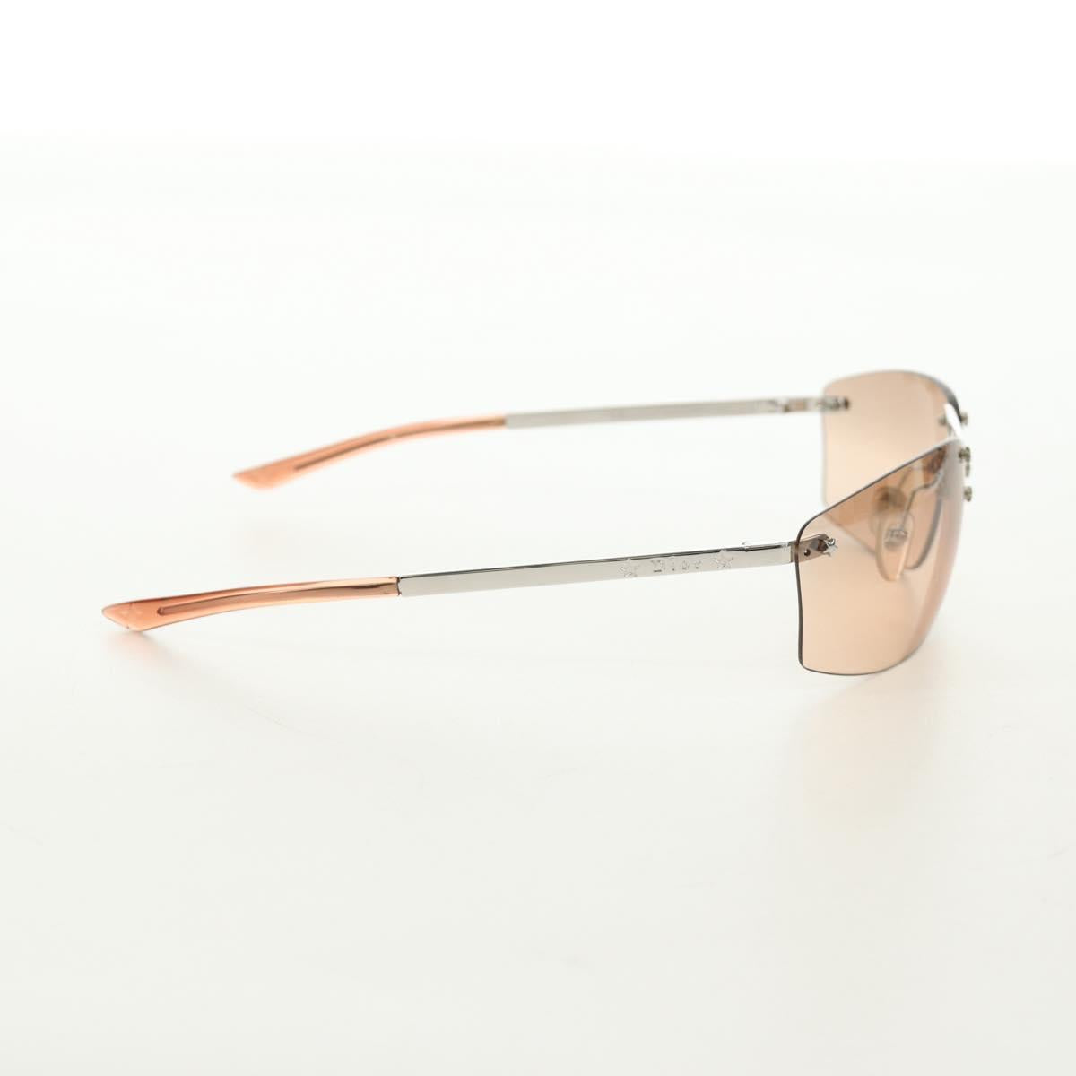 Christian Dior Sunglasses metal Beige Auth 186029M