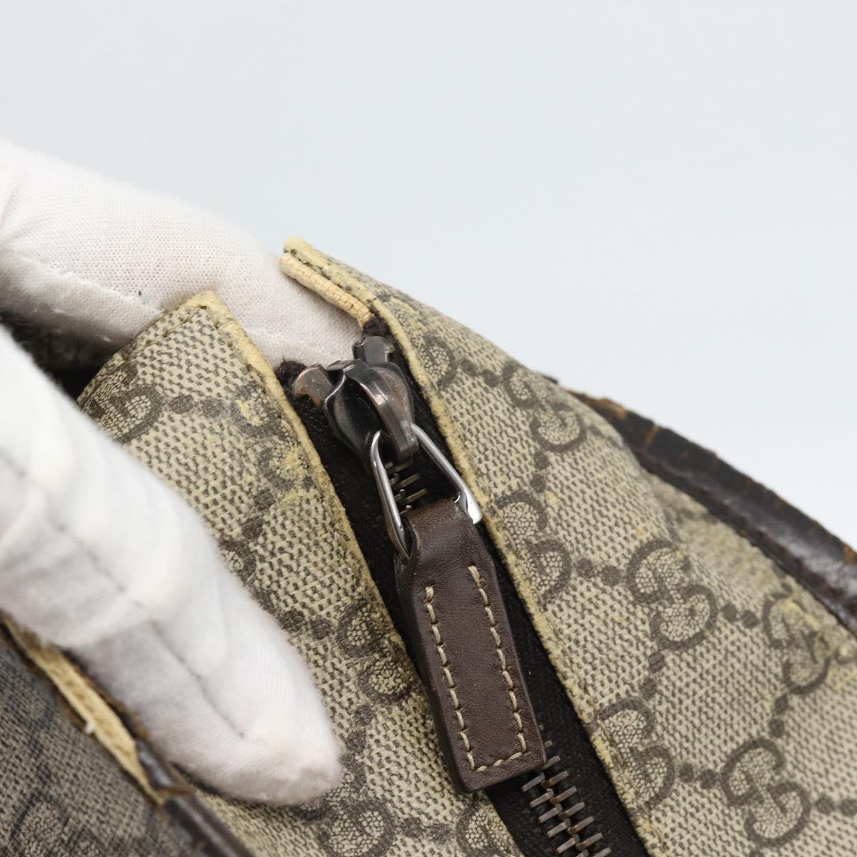 GUCCI GG Supreme Tote Bag PVC Beige 211137 Auth 186032
