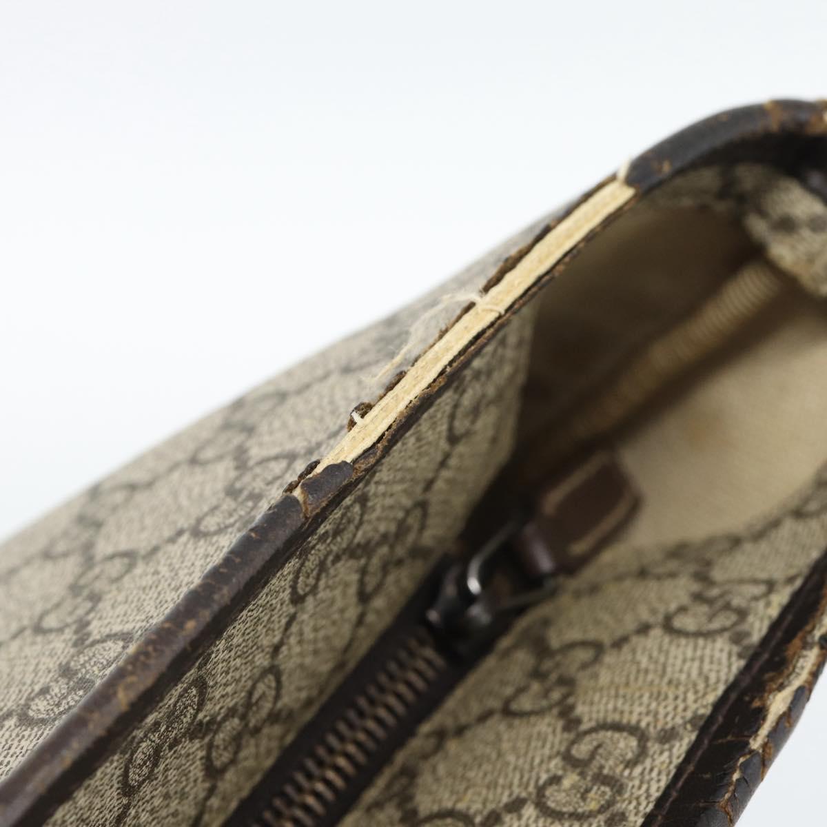 GUCCI GG Supreme Tote Bag PVC Beige 211137 Auth 186032