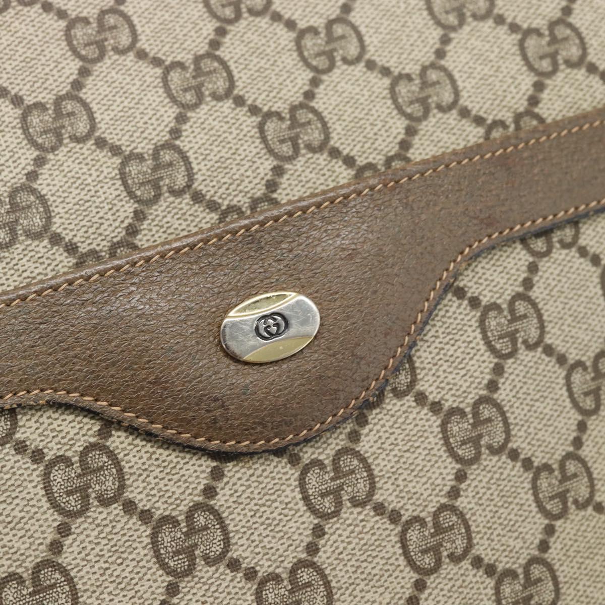 GUCCI GG Supreme Web Sherry Line Tote Bag PVC Beige 39 02 003 Auth 186038